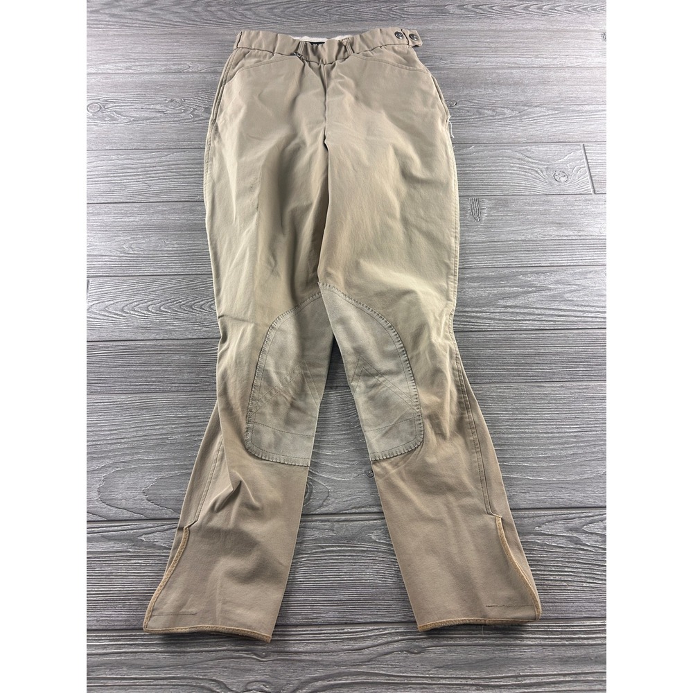 Pikeur Equestrian Riding Breeches Tan Beige Knee Patch Pants Womens 24